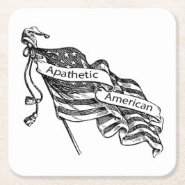 Amerikaner Rechteckiger Pappuntersetzer