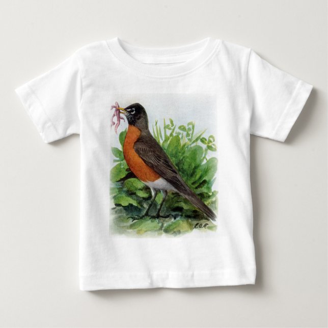 Amerikaner Robin Baby T-shirt (Vorderseite)
