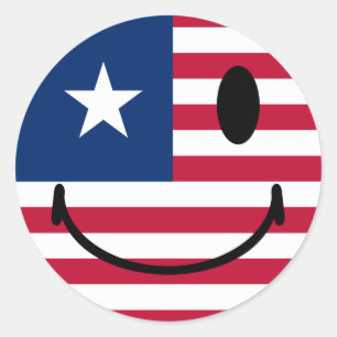 Amerikaner Runder Aufkleber