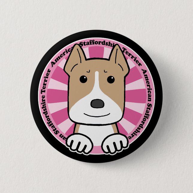 Amerikaner Stafforshire Terrier Button (Vorderseite)