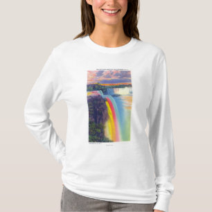 Amerikaner und Hufeisen fällt an der Dämmerung T-Shirt