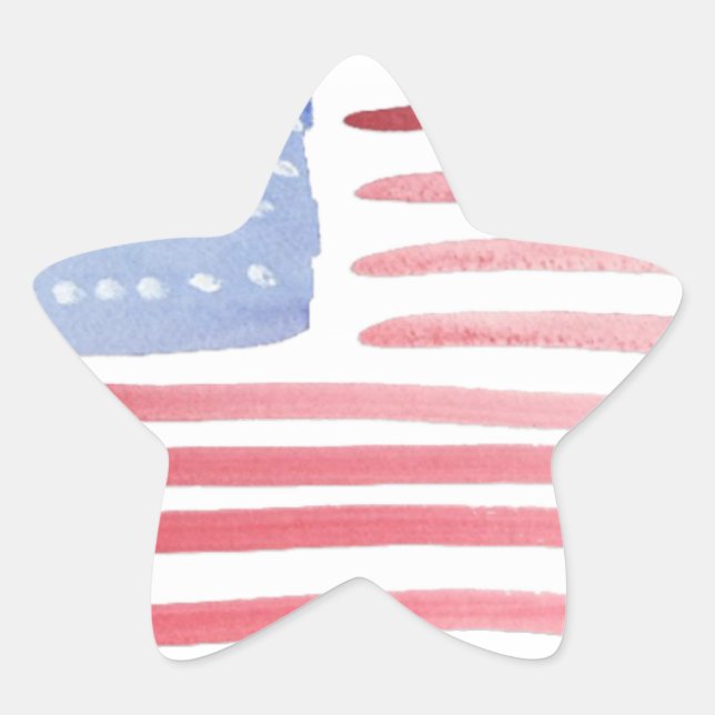 Amerikaner USA-Flagge Stern-Aufkleber (Vorderseite)