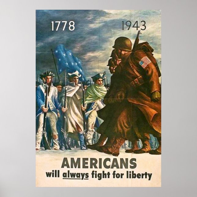 Amerikaner werden immer für Freiheit kämpfen - 194 Poster (Vorne)