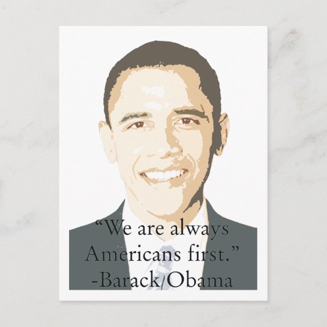 Amerikaner zuerst postkarte (Vorderseite)