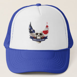 Amerikaner zum Knochenhaufen Truckerkappe