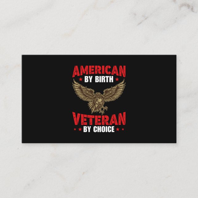 Amerikanerin nach Geburt Veteran Visitenkarte (Vorderseite)