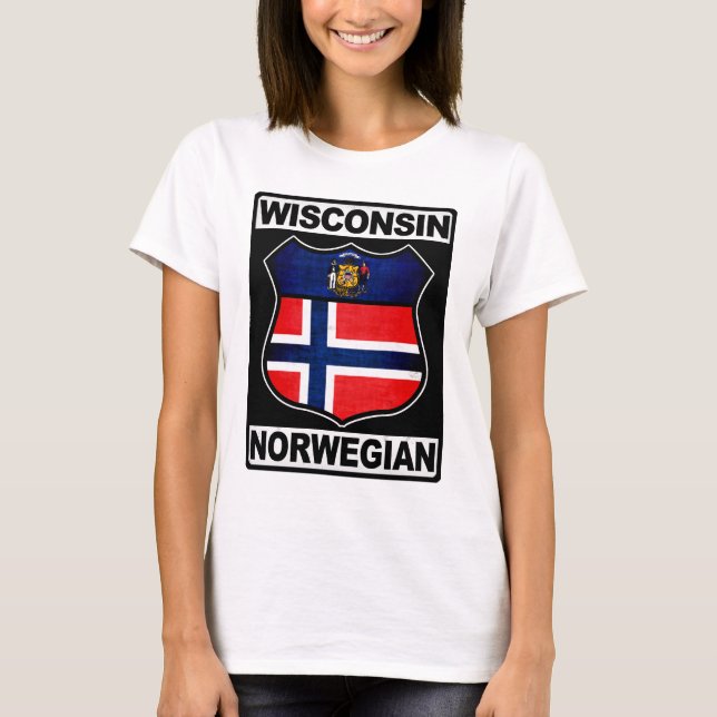 Amerikanerin Wisconsin T-Shirt (Vorderseite)