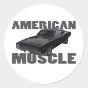 Amerikanermuskel 1968 des Dodgeladegeräts r/t Runder Aufkleber