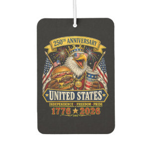 Amerikanisch 1776 2026 250. 4. Juli Unabhängigkeit Autolufterfrischer