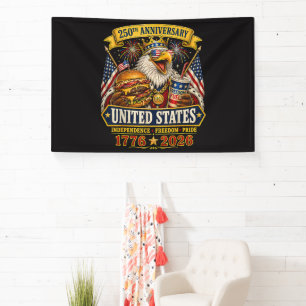 Amerikanisch 1776 2026 250. 4. Juli Unabhängigkeit Banner