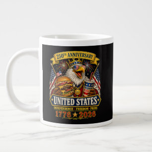 Amerikanisch 1776 2026 250. 4. Juli Unabhängigkeit Jumbo-Tasse