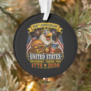 Amerikanisch 1776 2026 250. 4. Juli Unabhängigkeit Ornament