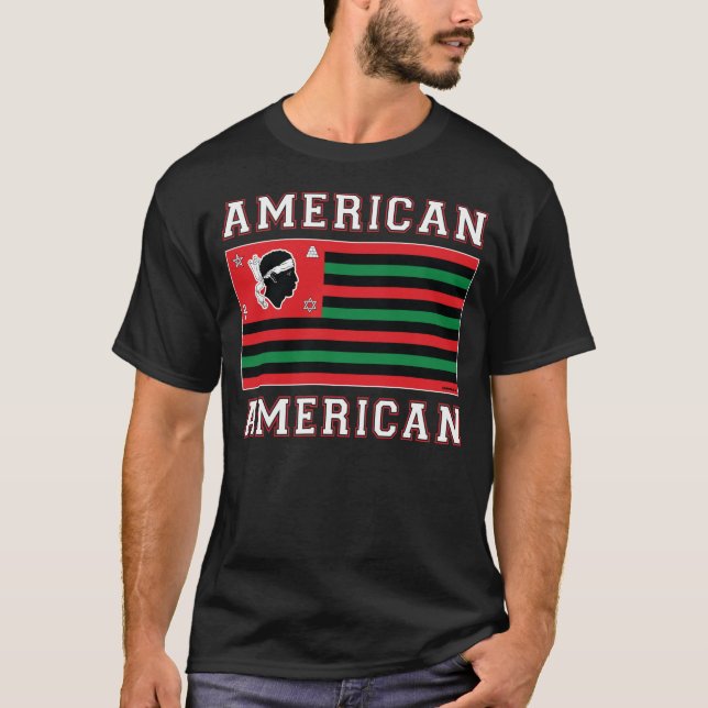 Amerikanisch-Amerikanisch (dunkles T-Shirt) T-Shirt (Vorderseite)