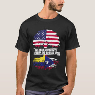 Amerikanisch angebaut mit Flaggen-Erbe kolumbianis T-Shirt