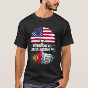 Amerikanisch angebaut mit Flaggen-Herkunft Portuga T-Shirt