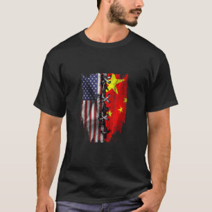 Amerikanisch angebaute chinesische Wurzeln USA Chi T-Shirt
