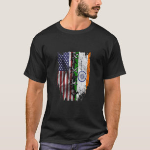 Amerikanisch angebaute indische Wurzeln USA Indien T-Shirt