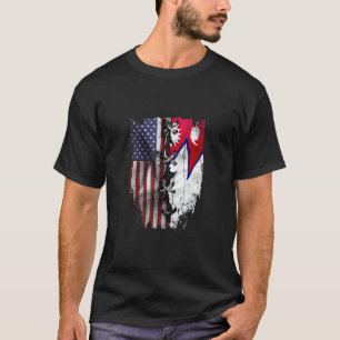 Amerikanisch angebaute nepalesische Wurzeln USA Ne T-Shirt