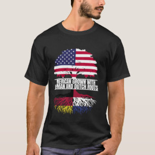 Amerikanisch gewachsen mit Flaggen-Herkunft Deutsc T-Shirt