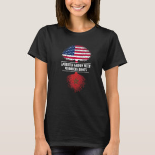 Amerikanisch Gewachsen Mit Marokkanischen Wurzeln T-Shirt