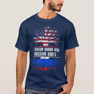 Amerikanisch gewachsen mit russischen Wurzeln USA- T-Shirt