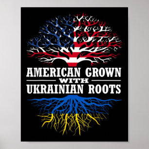 Amerikanisch gewachsen mit ukrainischen Wurzeln Ba Poster