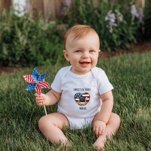 Amerikanisch hergestellter Baby-Junge Patriotische Baby Strampler