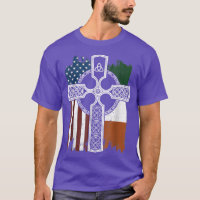 Amerikanisch-irische Flagge mit keltischem Cross-S