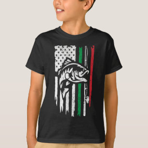 Amerikanisch Italienische Byss-Anglerflagge für Fi T-Shirt