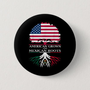 Amerikanisch mit mexikanischen Wurzeln Button