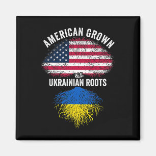 Amerikanisch mit ukrainischen Wurzeln USA Ukraine Magnet
