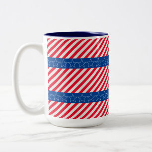 amerikanisch patriotisch zweifarbige tasse
