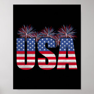 Amerikanisch Patriotische Amerikaner Frauen Flagge Poster