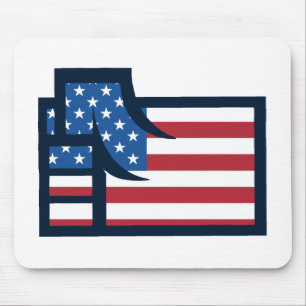 Amerikanisch-Patriotische Faust Mousepad