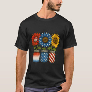 Amerikanisch-Patriotische Flaggenjars in den USA m T-Shirt