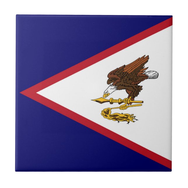 Amerikanisch-Samoa-Flagge Fliese (Vorderseite)