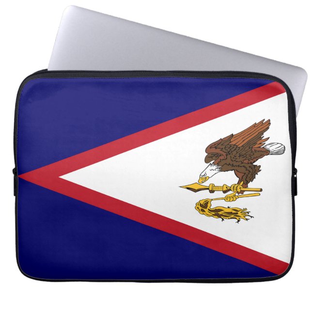 Amerikanisch-Samoa-Flagge Laptopschutzhülle (Vorderseite)