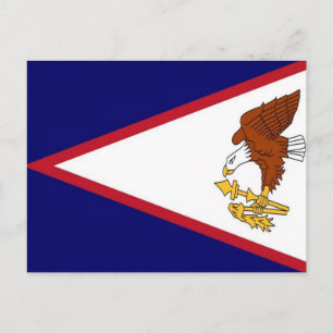 Amerikanisch-Samoa - Flagge - Postkarte