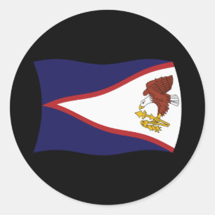Amerikanisch-Samoa-Flaggen-Aufkleber Runder Aufkleber