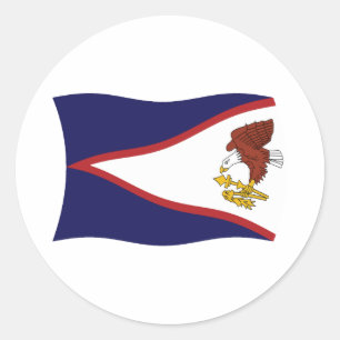 Amerikanisch-Samoa-Flaggen-Aufkleber Runder Aufkleber