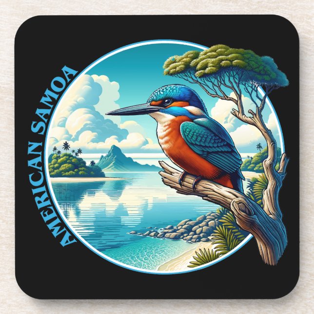 Amerikanisch-Samoa-Südpazifik Getränkeuntersetzer (Vorderseite)