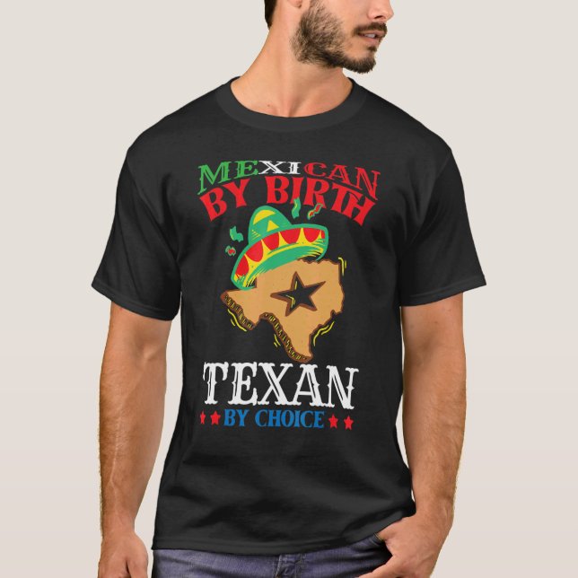 Amerikanisch-Spanisch Texas Mexiko T-Shirt (Vorderseite)