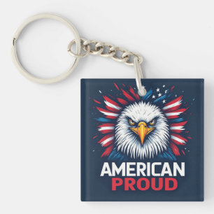 Amerikanisch stolzes USA-Flagge patriotisches Gesc Schlüsselanhänger