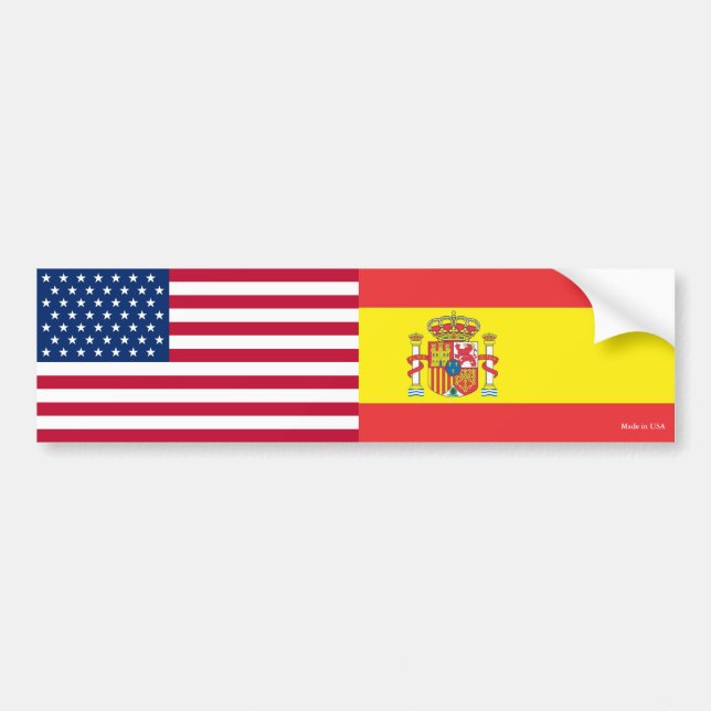 Amerikanisch u. Spanisch kennzeichnet Autoaufkleber (Vorne)