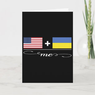 Amerikanisch + Ukrainisch = Ich USA und Ukraine-Fl Karte