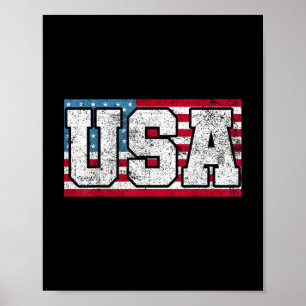 Amerikanisch USA US-Flagge 4. Juli Poster