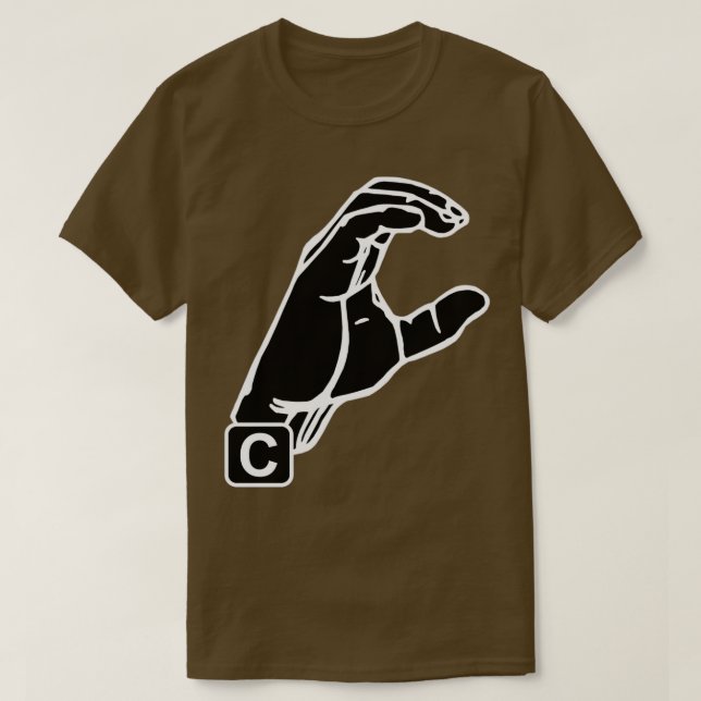 Amerikanisch-Zeichensprache Letter C 1 T-Shirt (Design vorne)