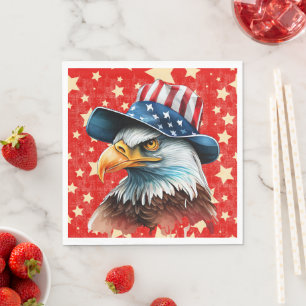 Amerikanische Adler-Flagge Serviette