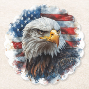 Amerikanische Adler-Patriotismus-Flaggen-Kunst Untersetzer