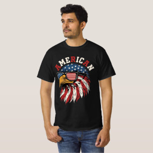 Amerikanische Adler-Patriotismus-Sonnenbrille T-Shirt